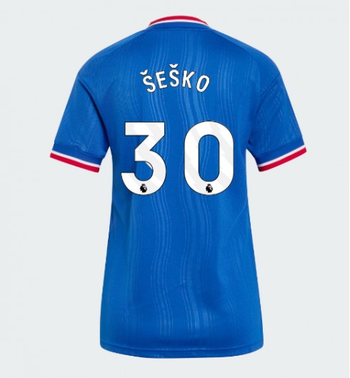 Manchester United Benjamin Sesko #30 Venkovní Dres pro Dámské 2026-27 Krátký Rukáv Manchester United Benjamin Sesko #30 Venkovní Dres pro Dámské 2026-27 Krátký Rukáv